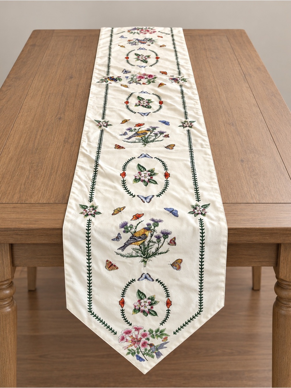 Portmeirion Botanic Birds Floral Table Runner 86”
